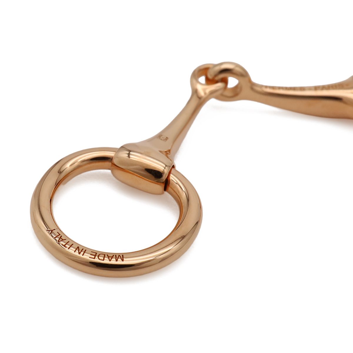 Hermes Mini Mall Scarf Ring Twilly Closure Pink Gold Plated Placke All Rose — view 4