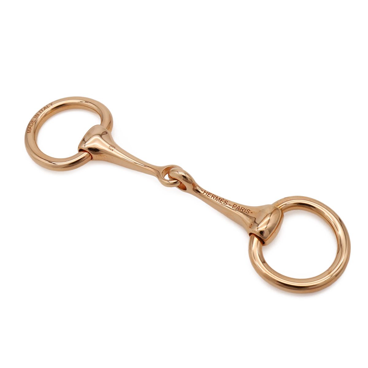 Hermes Mini Mall Scarf Ring Twilly Closure Pink Gold Plated Placke All Rose — view 2