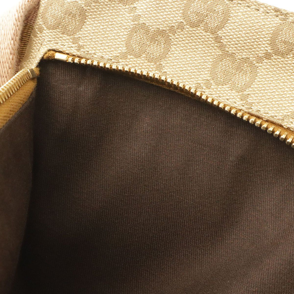 Gucci GG Canvas Sherry Line Belt Bag Waist Pouch Hip Beige Pink Metallic Gold — view 7