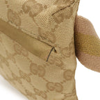 Gucci GG Canvas Sherry Line Belt Bag Waist Pouch Hip Beige Pink Metallic Gold — view 4
