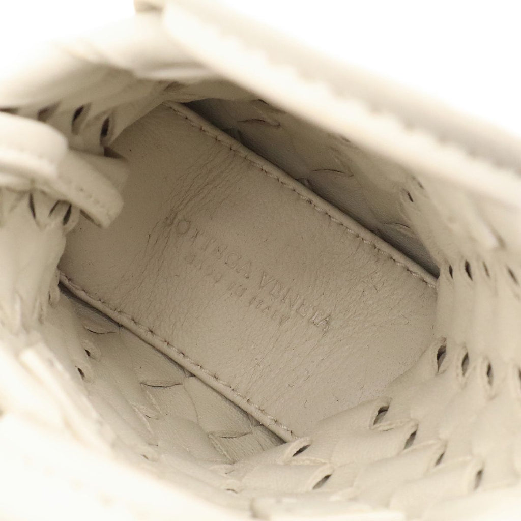 Bottega Veneta Intrecciato Charm Key Holder Mini Pouch Case Leather Off White — view 8