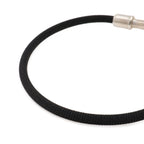 Hermes Jumbo Bracelet Nylon Cord Black Silver — view 4