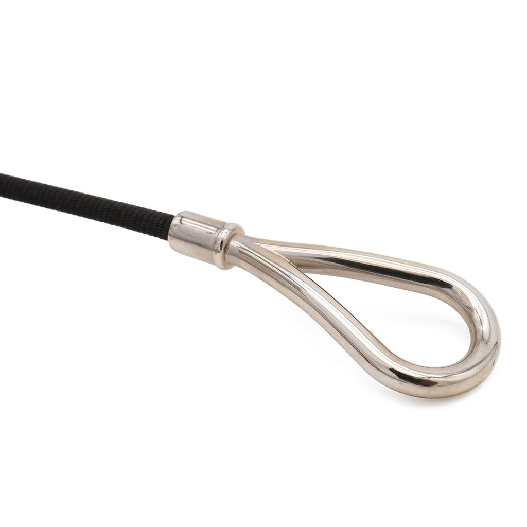 Hermes Jumbo Bracelet Nylon Cord Black Silver — view 5