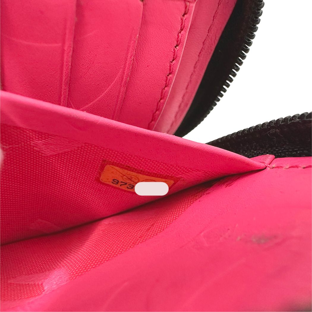 Chanel Wallet Cambon Chief Lambskin Black Pink Zip Around — view 6