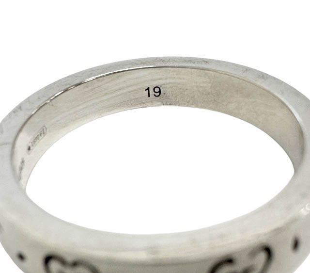 Gucci GG Logo Icon Ghost Ring 925 Sterling Silver Vintage — view 7