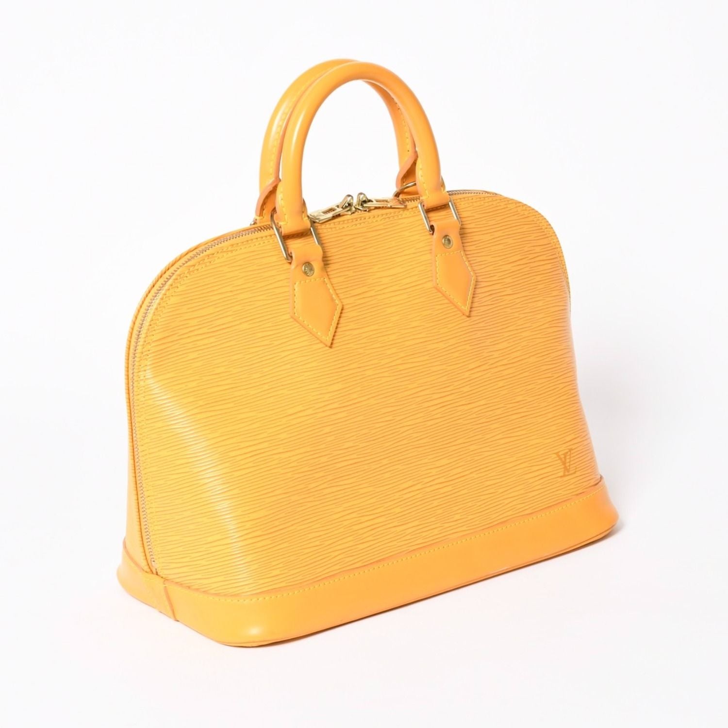 Louis Vuitton Alma Handbag Epi Leather Yellow Silver — view 3