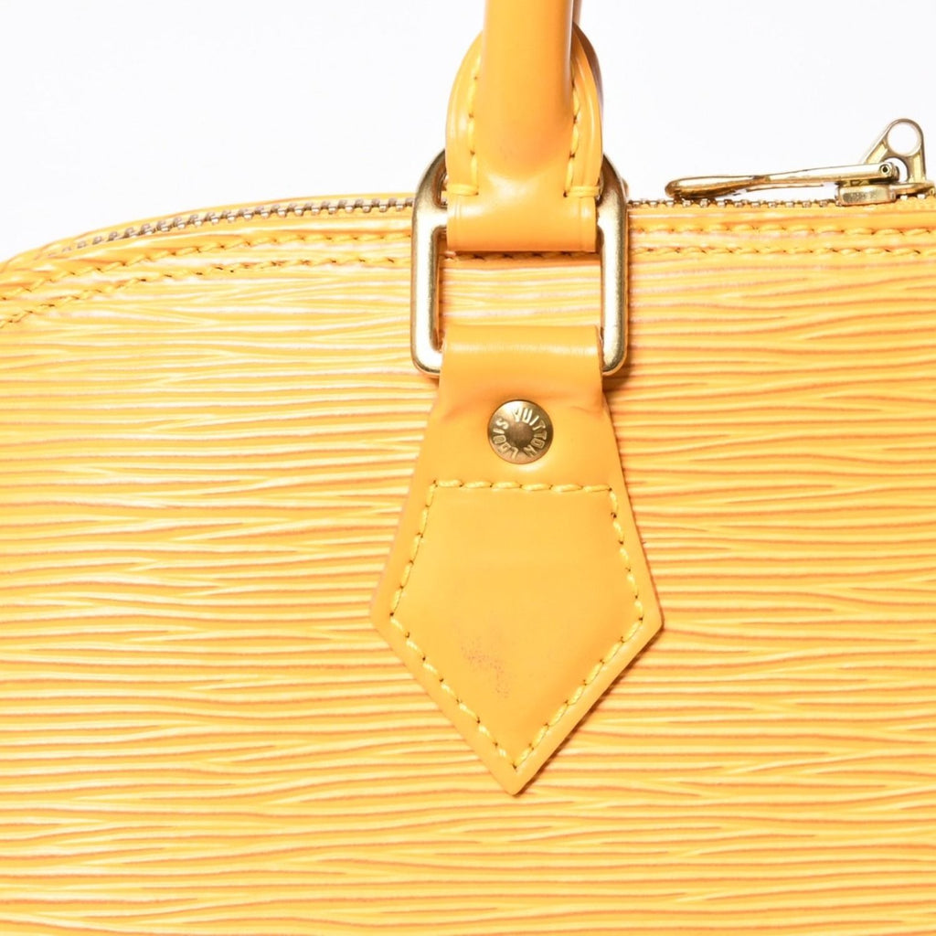 Louis Vuitton Alma Handbag Epi Leather Yellow Silver — view 4