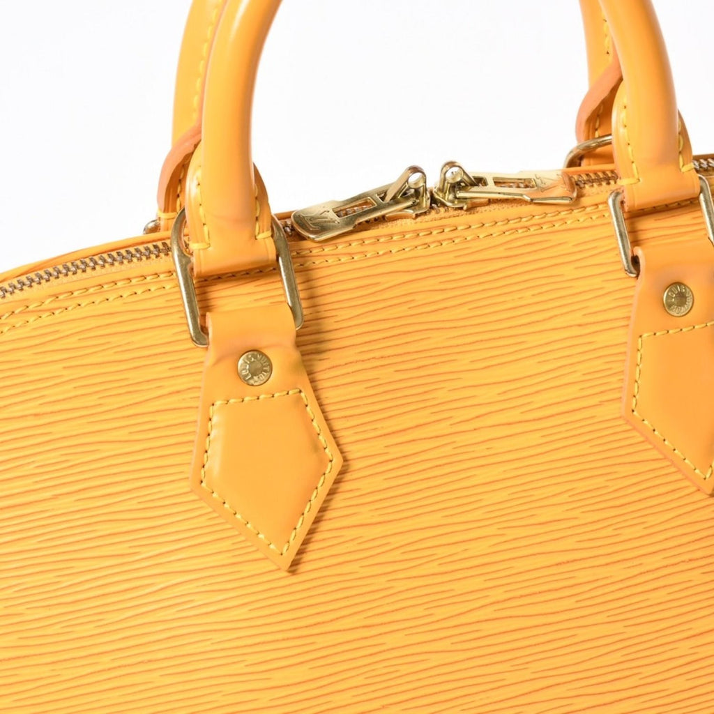 Louis Vuitton Alma Handbag Epi Leather Yellow Silver — view 5