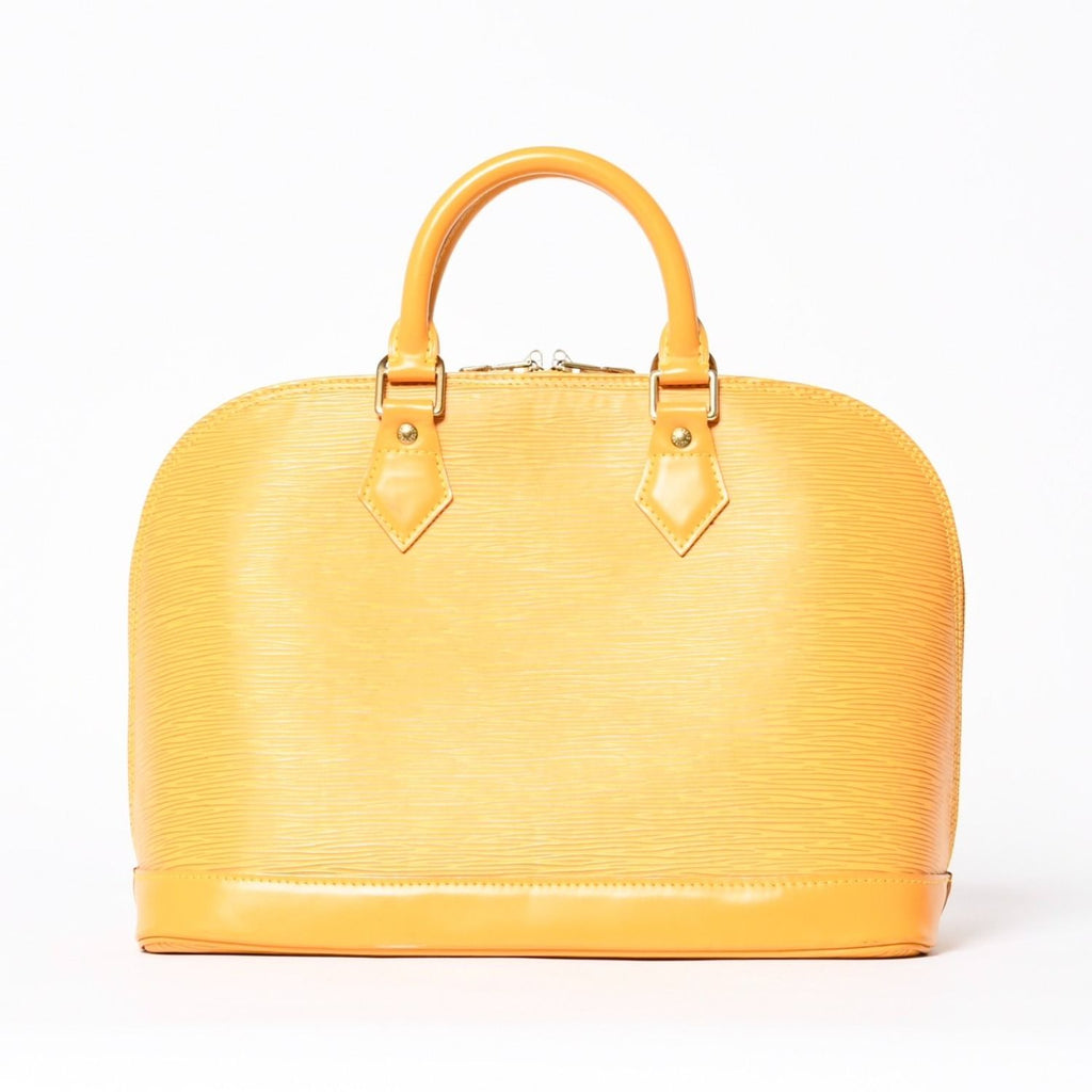 Louis Vuitton Alma Handbag Epi Leather Yellow Silver — view 2