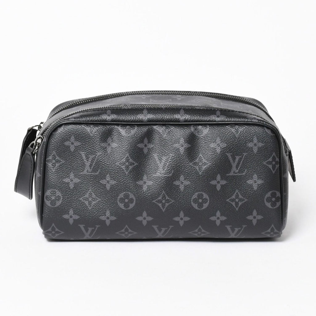 Louis Vuitton Dopp Kit Handbag Monogram Eclipse Black