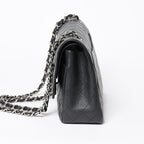 Chanel Maxi Quilted 30 Double Flap Chain Shoulder Bag CC Logo Caviar Leather — view 4