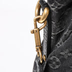 Louis Vuitton Handbag Monogram Denim Neo Cabby GM Black Leather 2-Way — view 4
