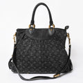 Louis Vuitton Handbag Monogram Denim Neo Cabby GM Black Leather 2-Way