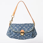 Louis Vuitton Handbag Mini Pleaty Denim Blue Monogram