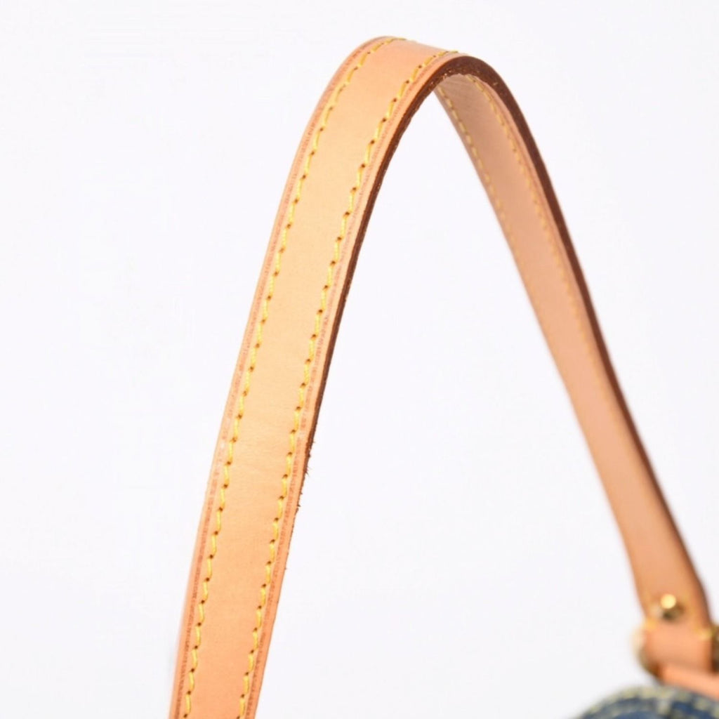 Louis Vuitton Handbag Mini Pleaty Denim Blue Monogram — view 7