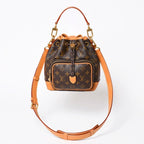 Louis Vuitton Noe Cargo Bucket Bag Brown Gold — view 2