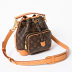 Louis Vuitton Noe Cargo Bucket Bag Brown Gold — view 4