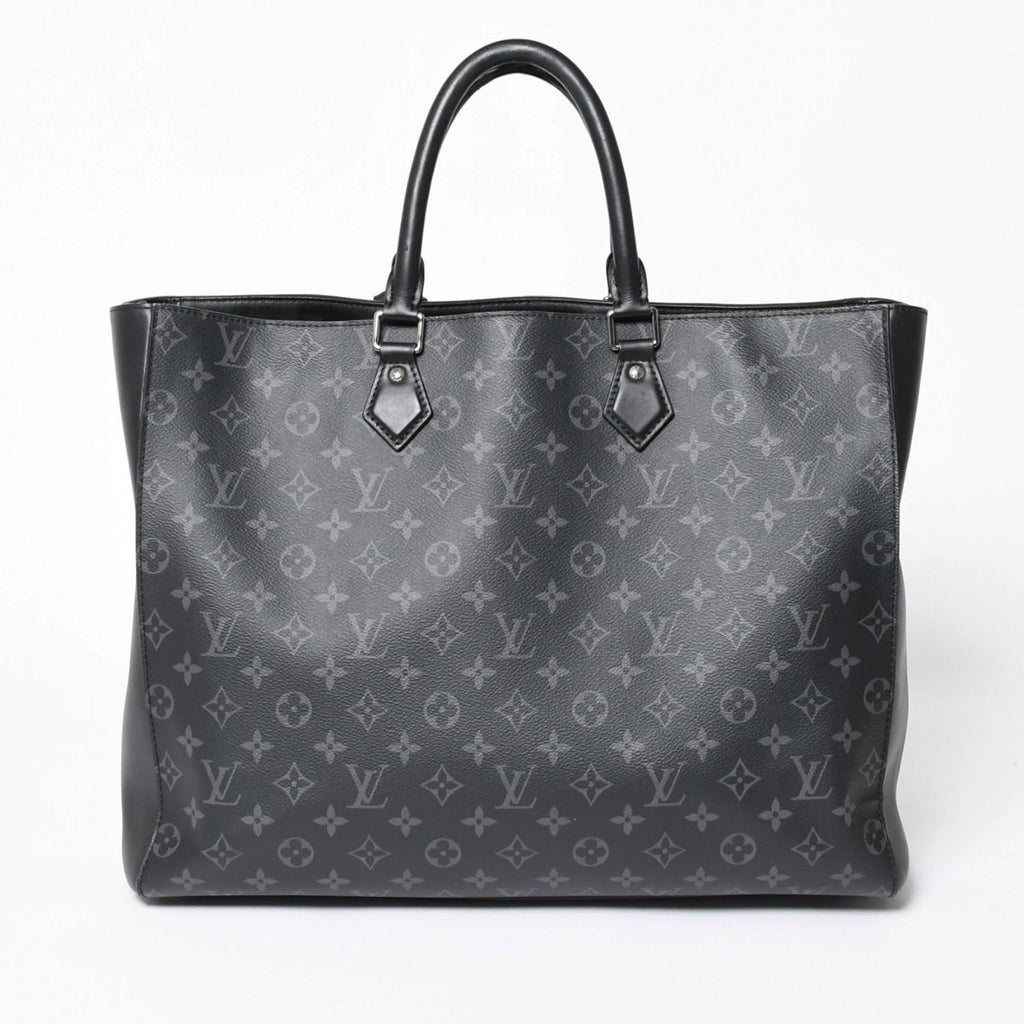 Louis Vuitton Grand Sac Tote Bag Monogram Eclipse Black Silver — view 2
