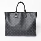 Louis Vuitton Grand Sac Tote Bag Monogram Eclipse Black Silver — view 2