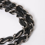 Chanel Wild Stitch Chain Tote Bag CC Logo Caviar Leather Black — view 8