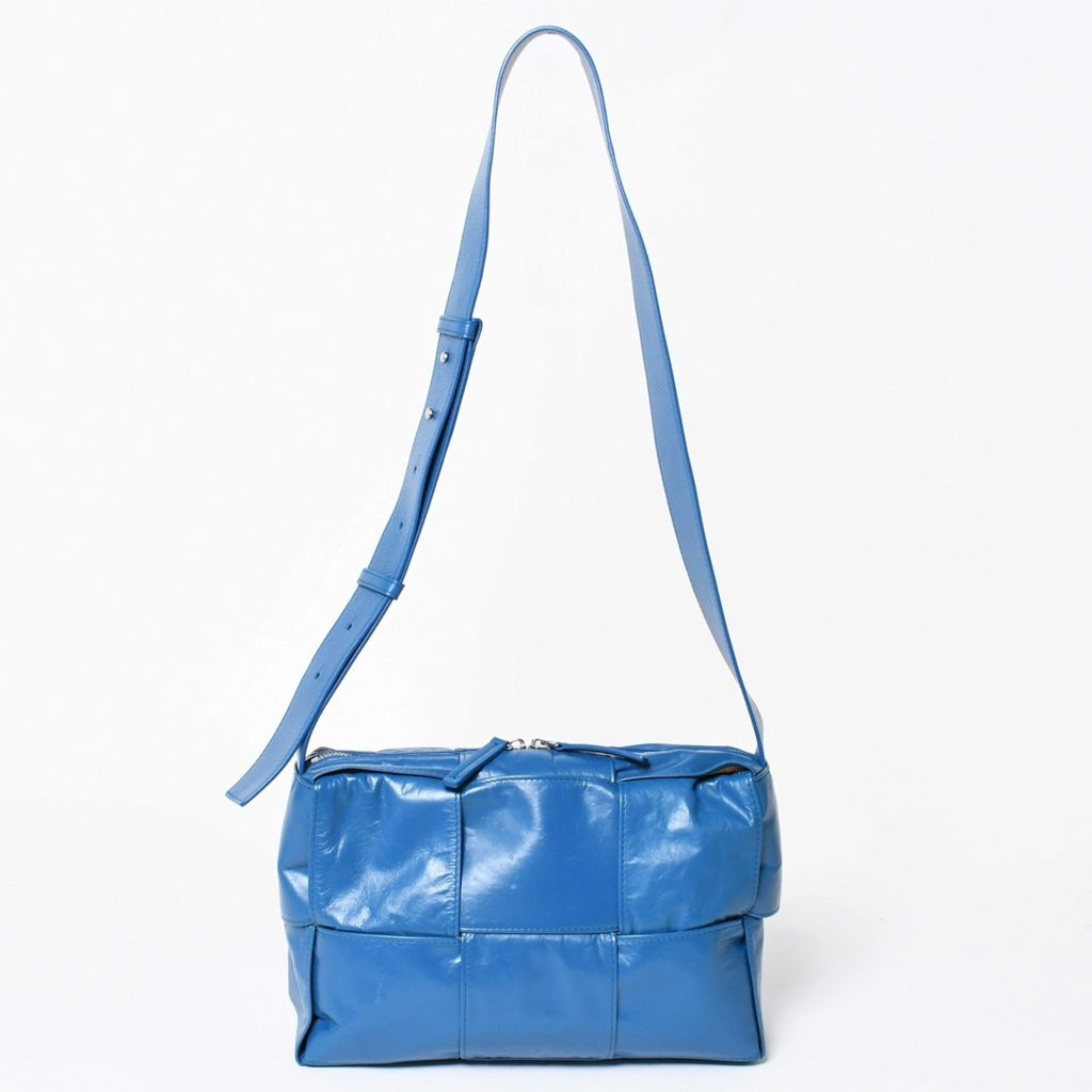 Bottega Veneta Arco Camera Bag Calfskin Leather Blue