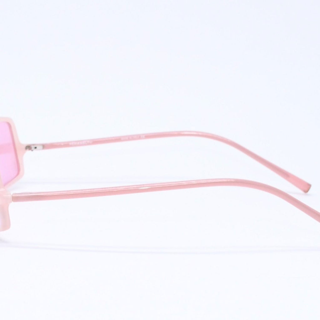 Chanel Square Shape Sunglasses Eyewear CC Logo Rhinestone Clear Pink — view 4
