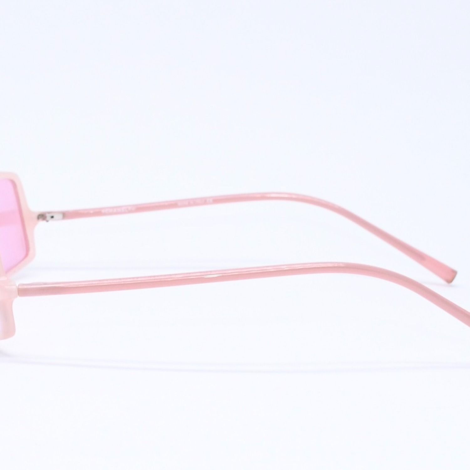 Chanel Square Shape Sunglasses Eyewear CC Logo Rhinestone Clear Pink — view 4