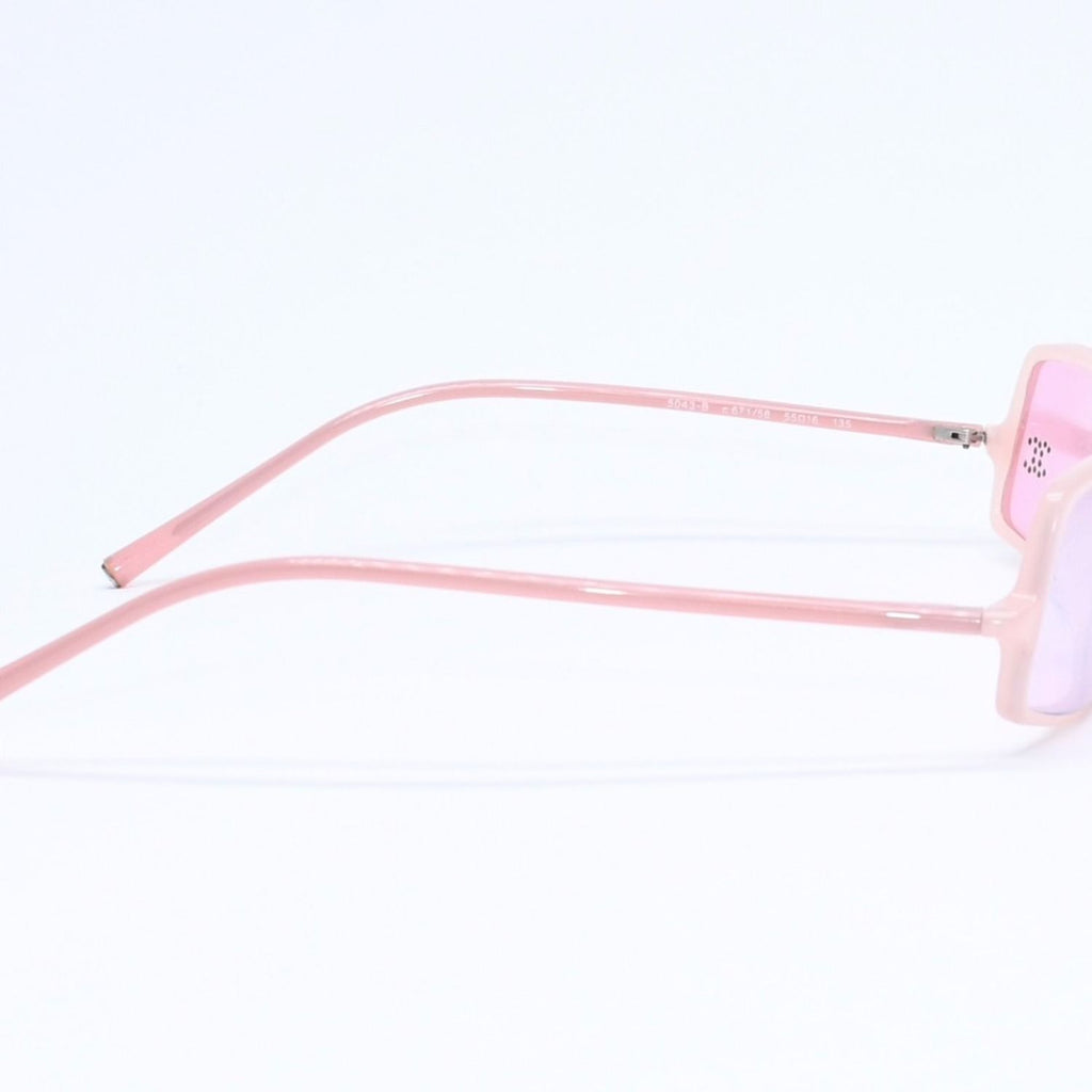 Chanel Square Shape Sunglasses Eyewear CC Logo Rhinestone Clear Pink — view 3