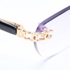 Chanel Rimless Sunglasses Eyewear CC Logo Marble Purple — view 7