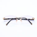 Chanel Rimless Sunglasses Eyewear CC Logo Marble Purple
