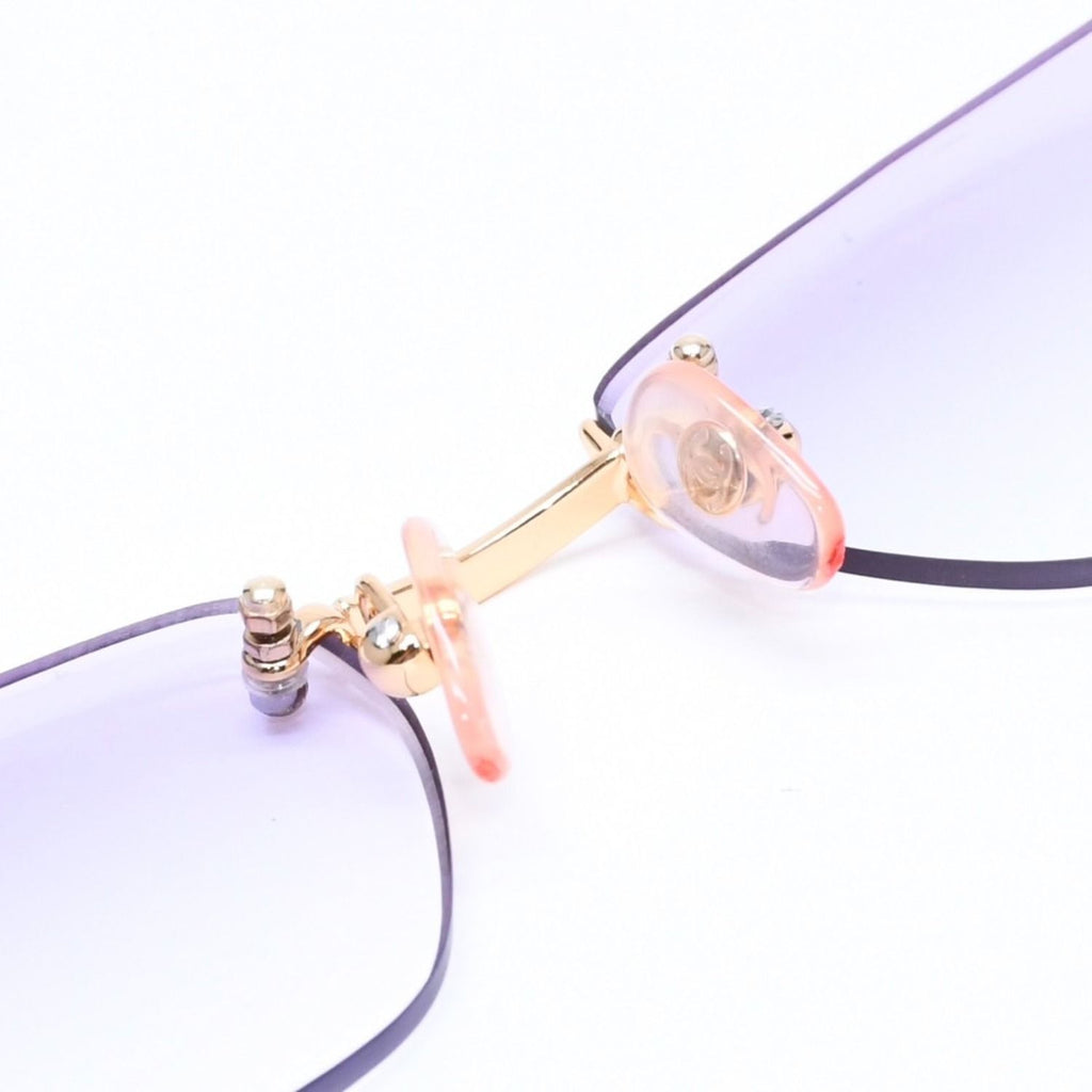 Chanel Rimless Sunglasses Eyewear CC Logo Marble Purple — view 6