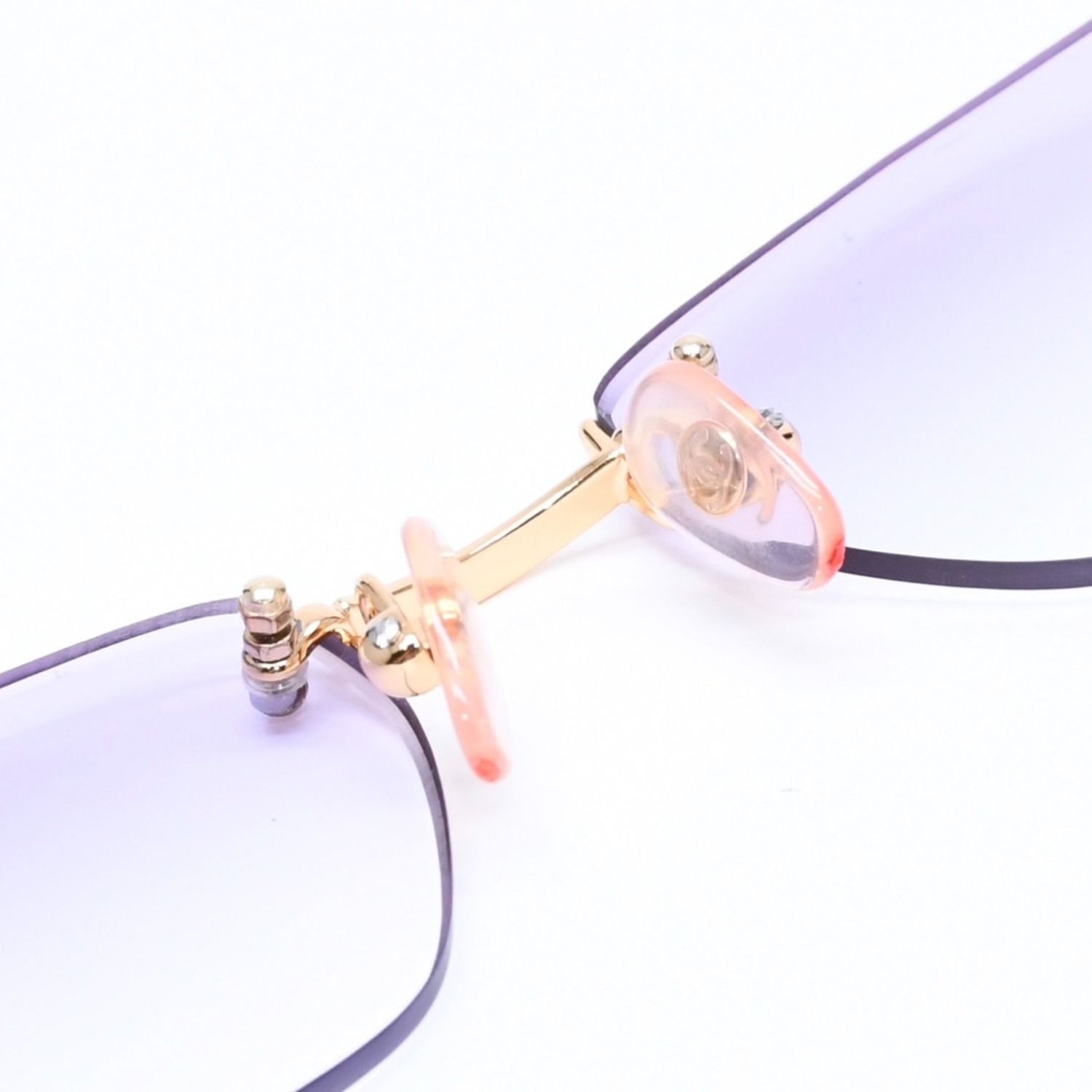 Chanel Rimless Sunglasses Eyewear CC Logo Marble Purple — view 6