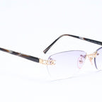 Chanel Rimless Sunglasses Eyewear CC Logo Marble Purple — view 3