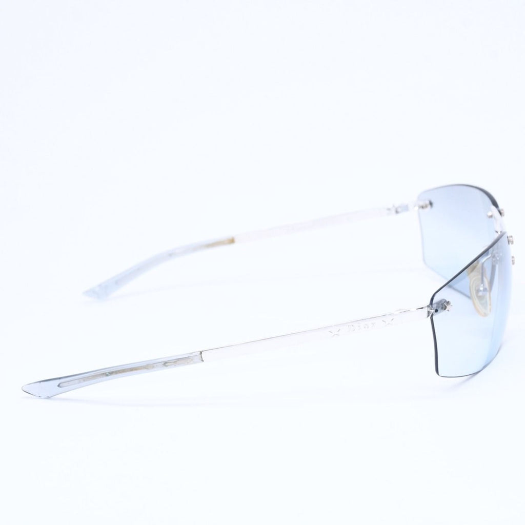 Dior Pop Rimless Sunglasses Gray Silver Eyewear — view 4