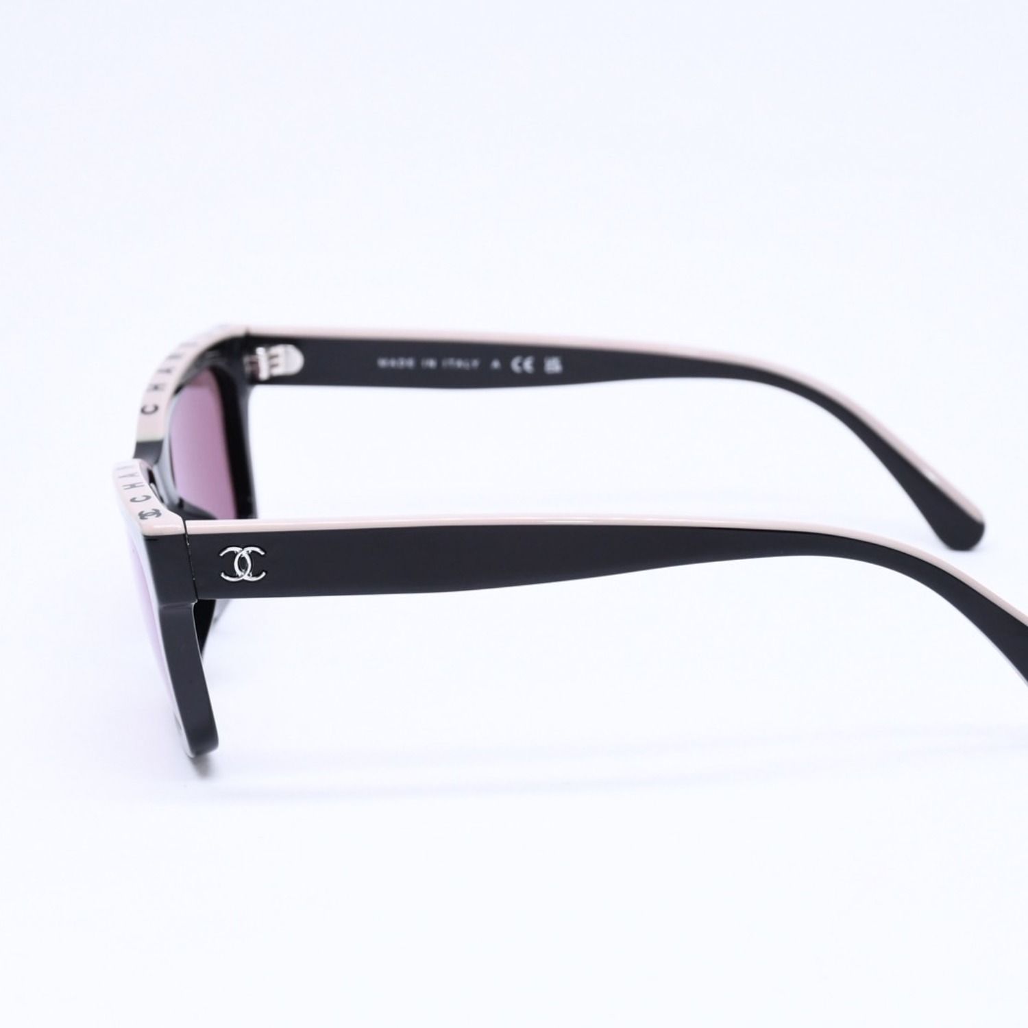 Chanel Sunglasses Eyewear CC Logo Black Greige — view 6