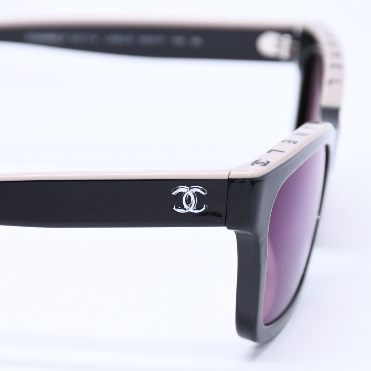 Chanel Sunglasses Eyewear CC Logo Black Greige — view 8