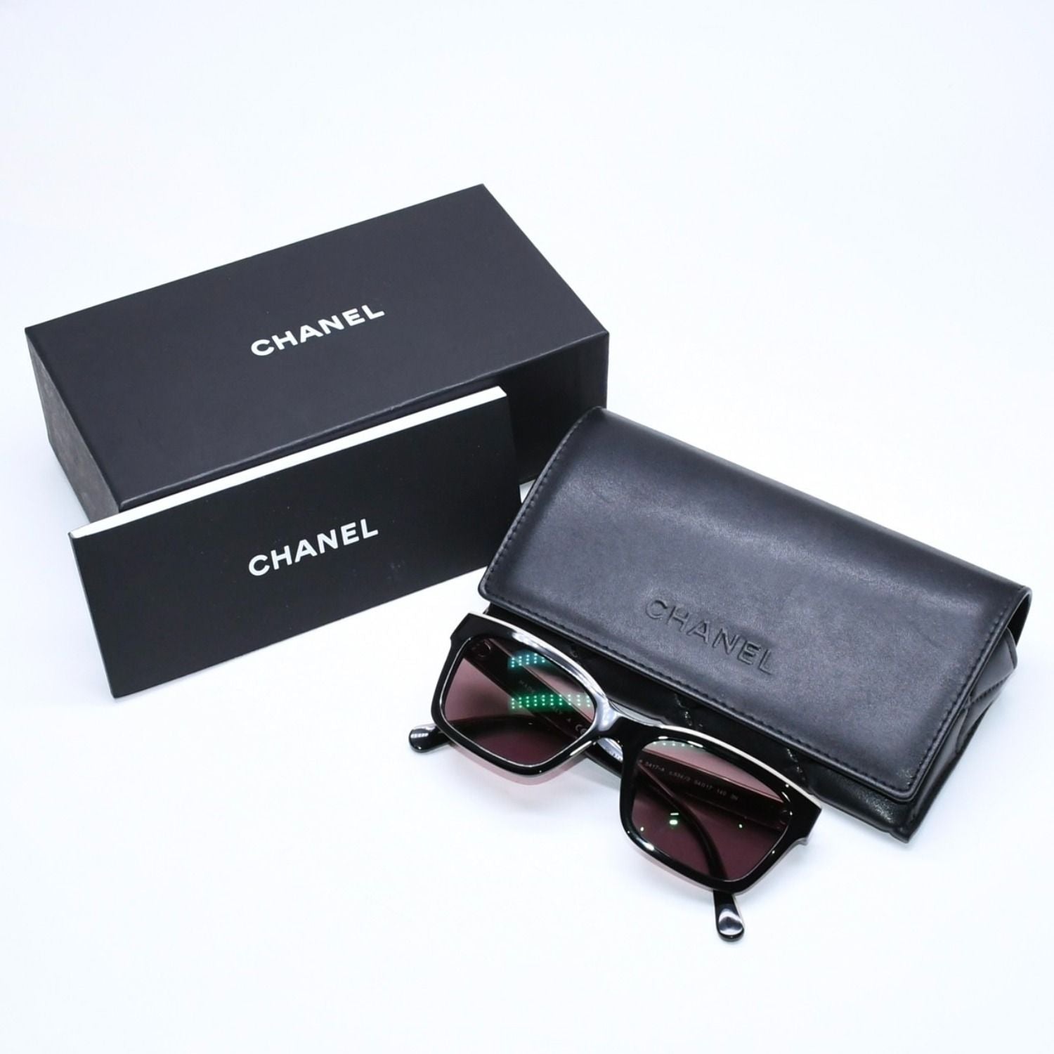 Chanel Sunglasses Eyewear CC Logo Black Greige