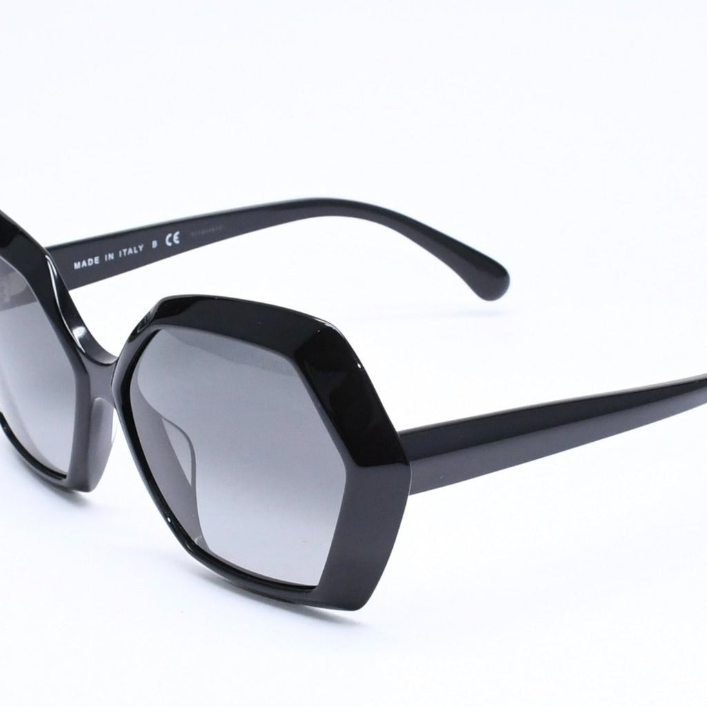 Chanel Sunglasses Eyewear CC Logo Black Hexagon Frame — view 3