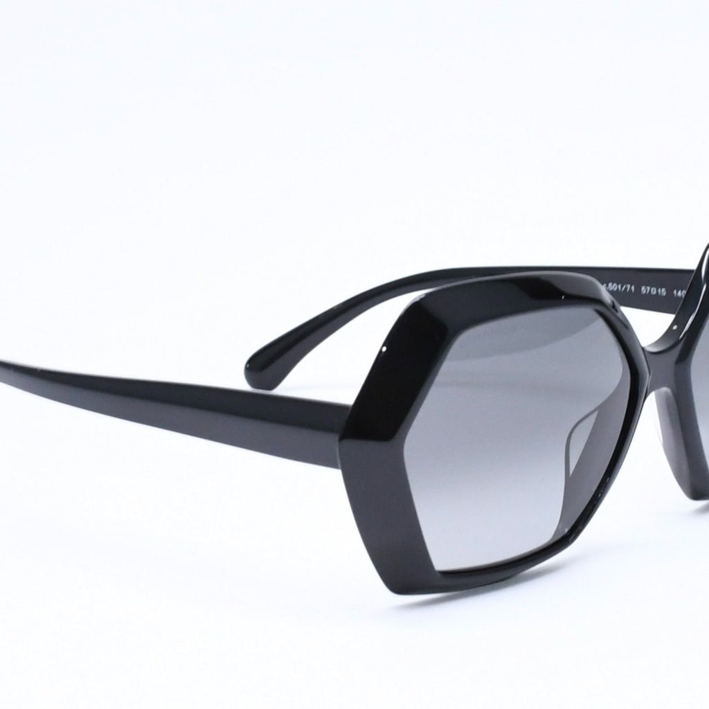 Chanel Sunglasses Eyewear CC Logo Black Hexagon Frame — view 4