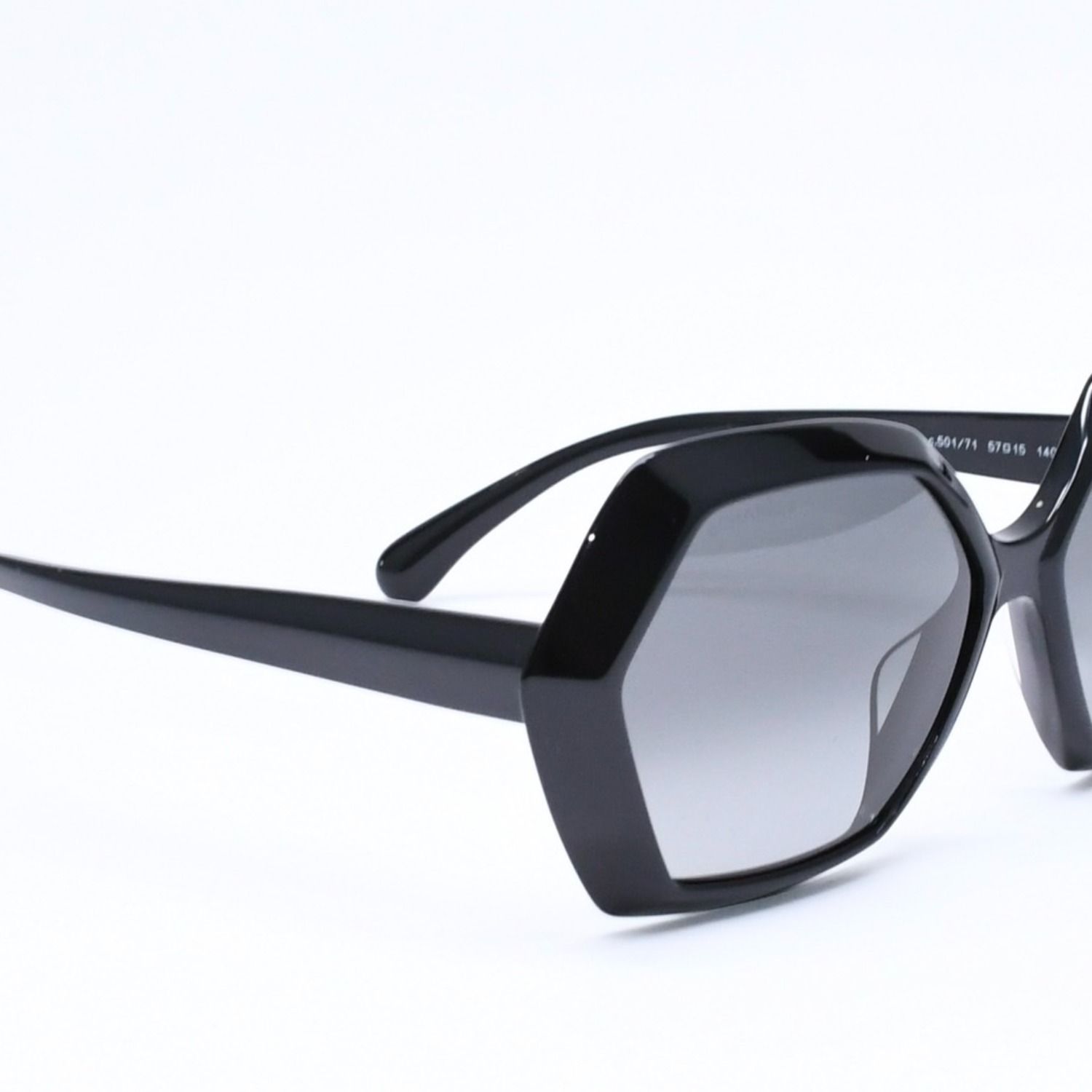 Chanel Sunglasses Eyewear CC Logo Black Hexagon Frame — view 4