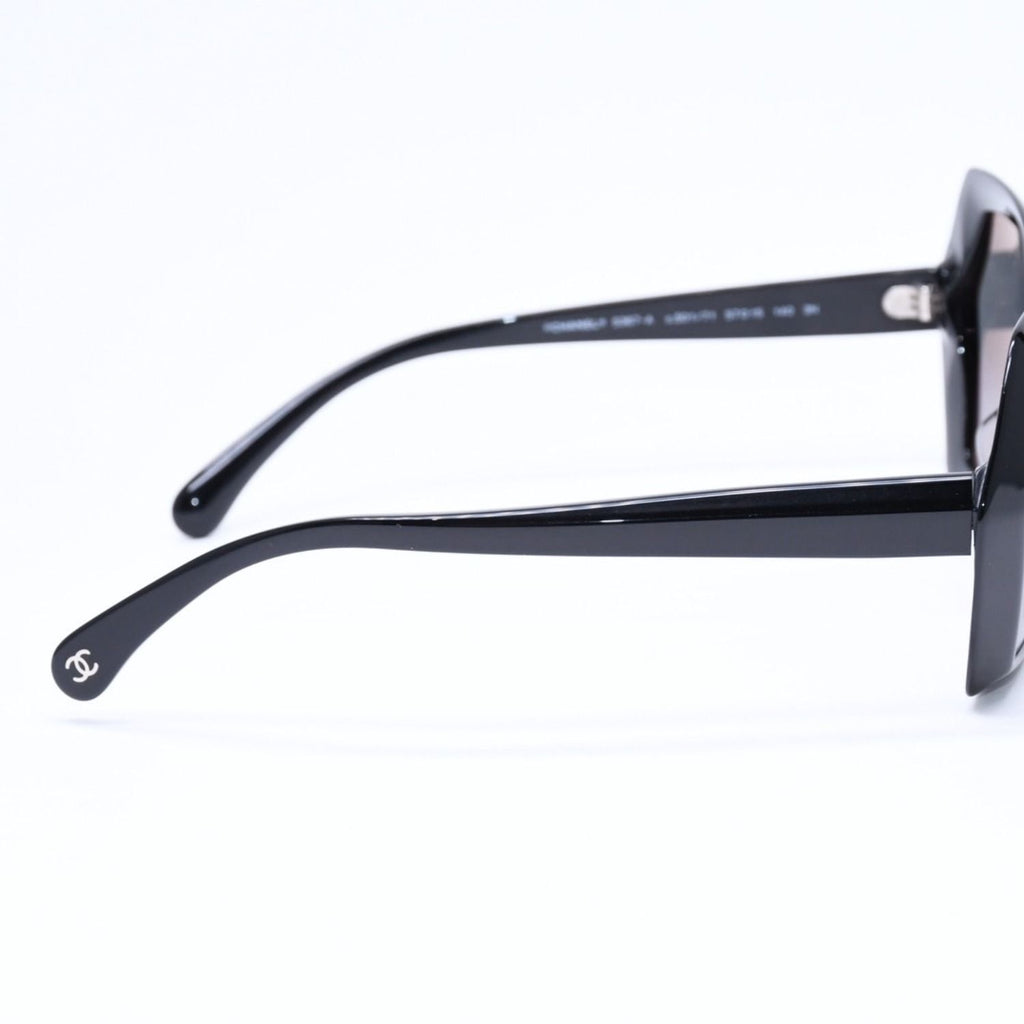 Chanel Sunglasses Eyewear CC Logo Black Hexagon Frame — view 5