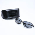 Fendi Sunglasses Eyewear 72 Black Metal Acetate Zucca Motif