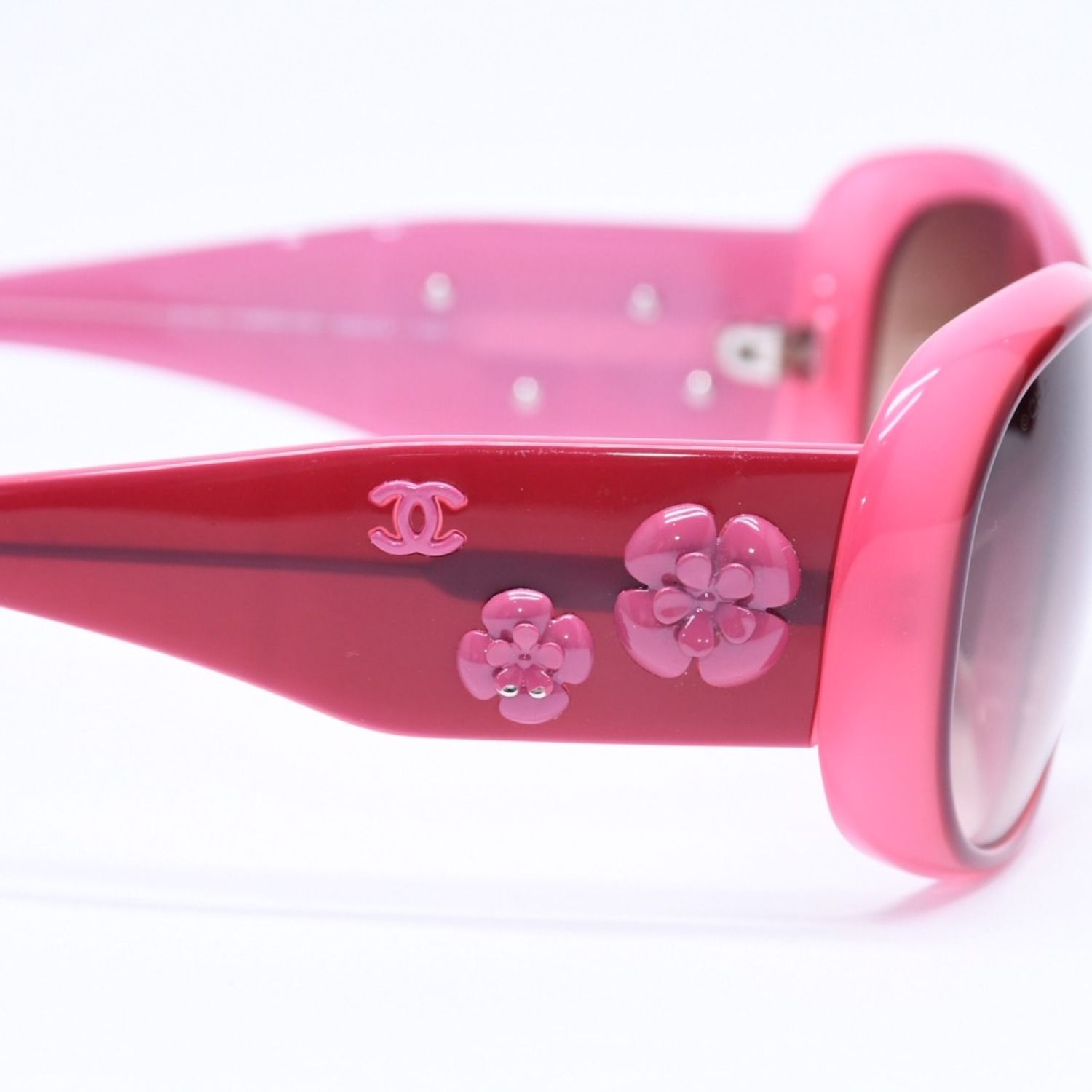 Chanel Sunglasses Eyewear CC Logo Camellia Pink — view 7
