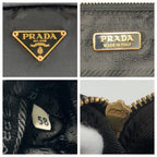 Prada Tessuto Black Gold Nylon Handle Mini Boston Bag — view 3
