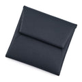 Hermes Coin Purse Bastia Verso Blue Indigo Vert Amand Silver Epsom