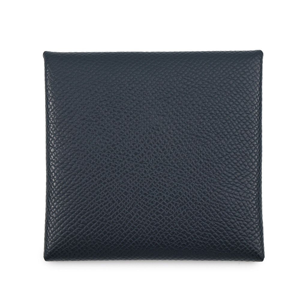 Hermes Coin Purse Bastia Verso Blue Indigo Vert Amand Silver Epsom — view 3