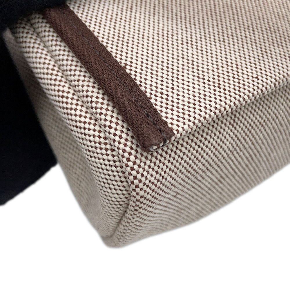 Hermes Shoulder Bag Herbag Zip Mini Ecru Ebene Silver Toile Ash Vache Hunter — view 8