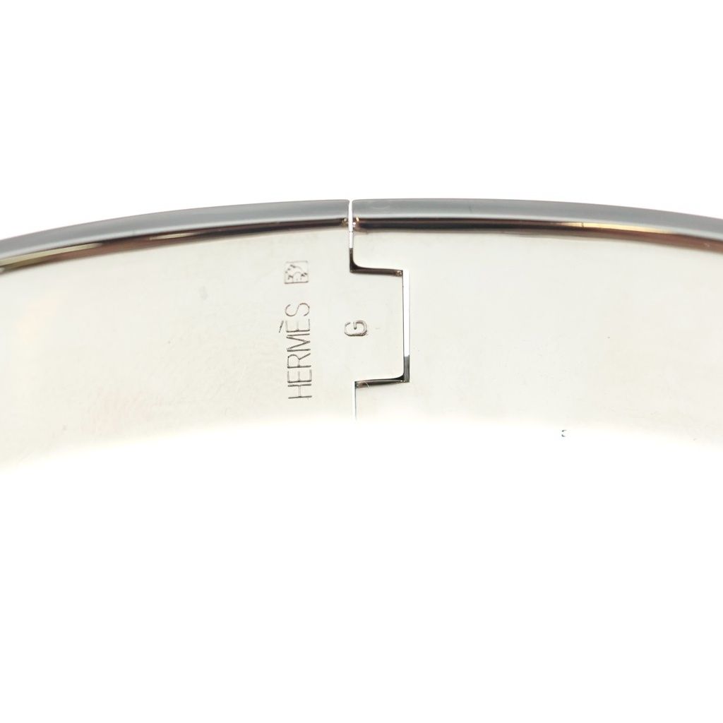 Hermes Click Enamel P Buckle Bracelet Blue — view 5