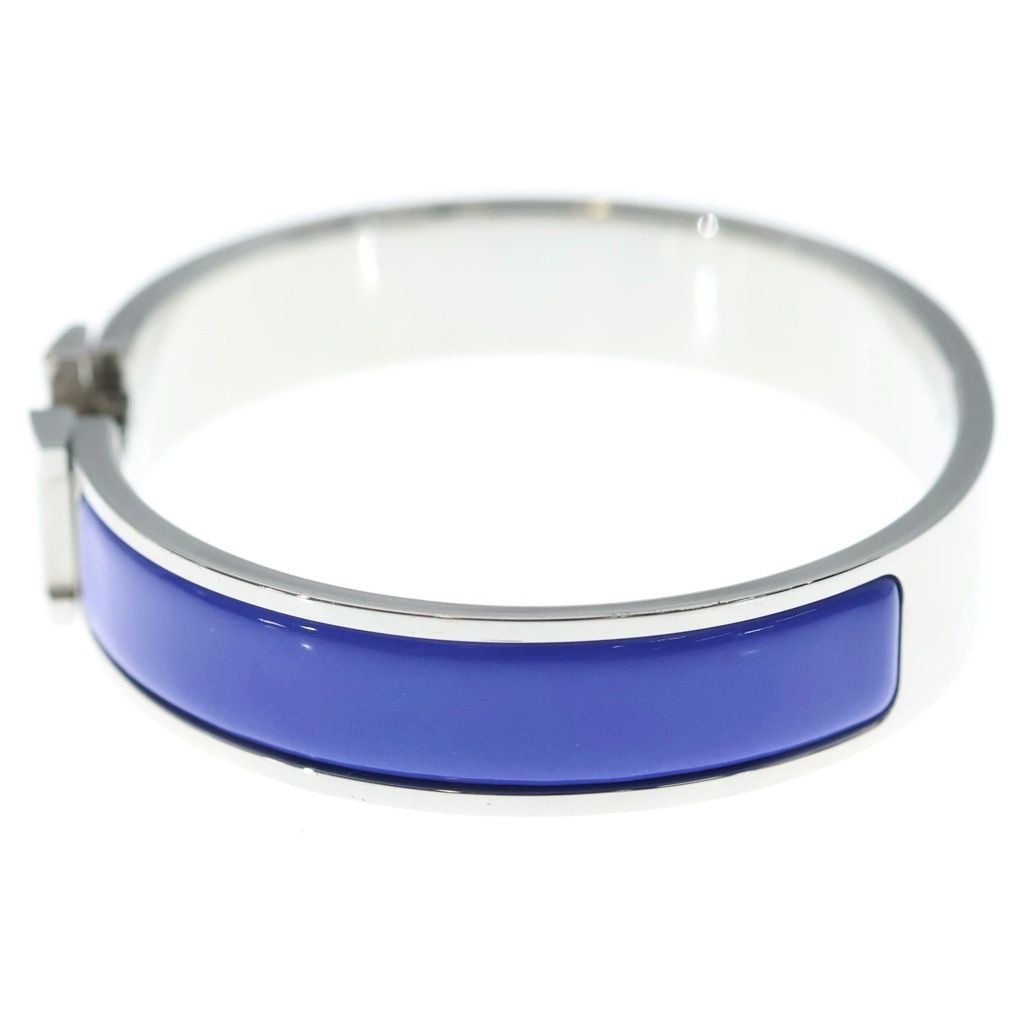 Hermes Click Enamel P Buckle Bracelet Blue — view 4