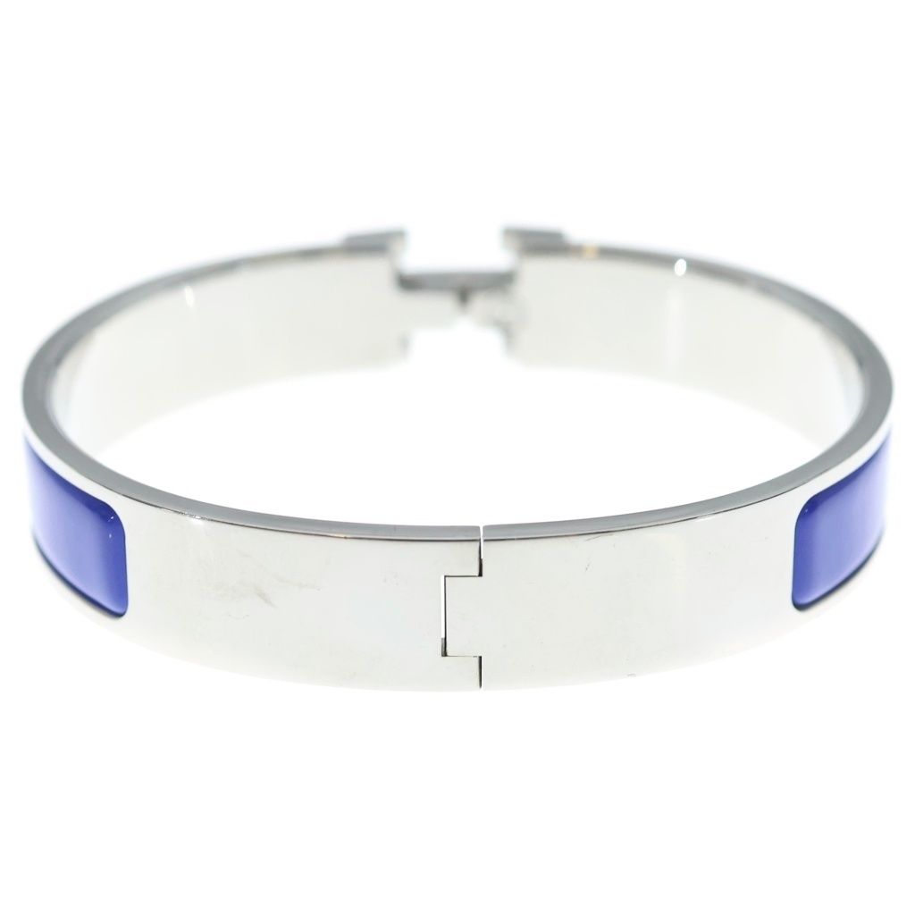 Hermes Click Enamel P Buckle Bracelet Blue — view 2